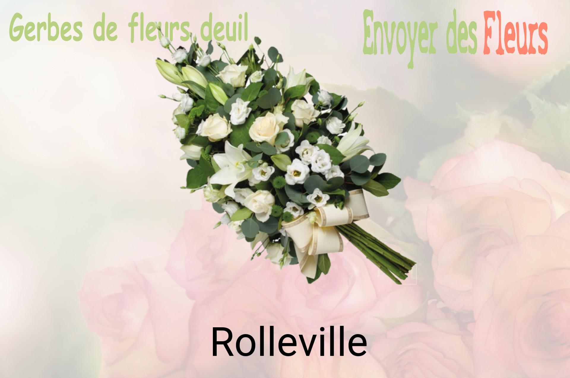 Gerbe de fleurs de deuil livrée à Rolleville